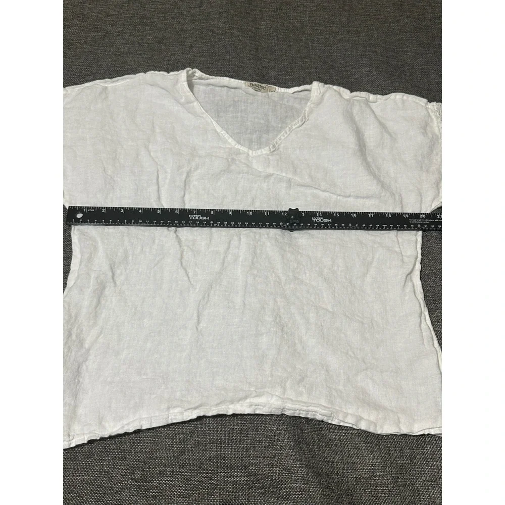 Spaziochic‎ Women's L Short Sleeve V Neck Blouse - Picture 3 of 6